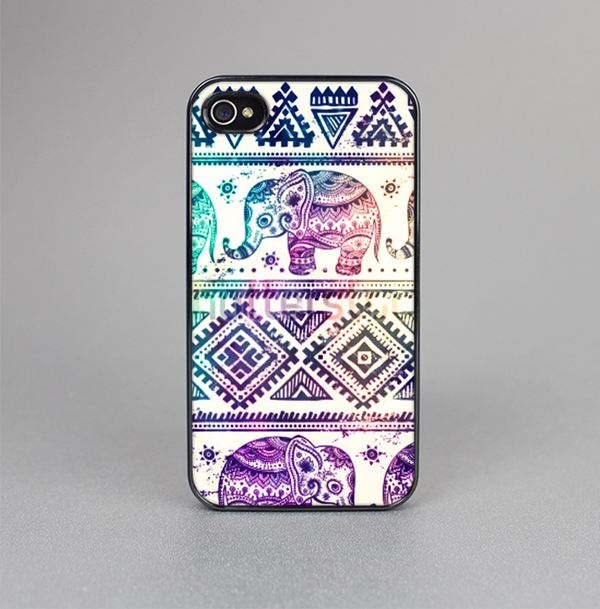 The Tie-Dyed Aztec Elephant Pattern Skin-Sert for the Apple iPhone 4-4s Skin-Sert Case
