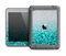 The Aqua Blue & Silver Glimmer Fade Apple iPad Mini LifeProof Fre Case Skin Set
