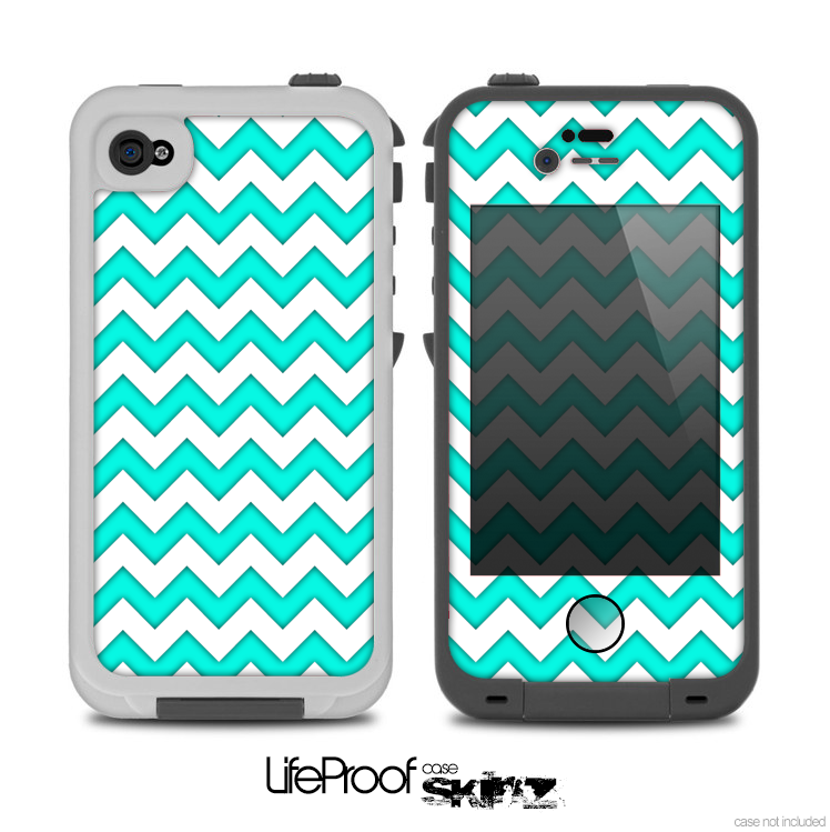 The Aqua Blue & White Chevron Pattern Skin for the iPhone 4-4s LifePro – DesignSkinz The Aqua Blue & White Chevron Pattern Skin for the iPhone 4-4s LifePro – DesignSkinz