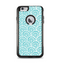 The Aqua Blue & White Swirls Apple iPhone 6 Plus Otterbox Commuter Case Skin Set