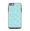 The Aqua Blue & White Swirls Apple iPhone 6 Plus Otterbox Symmetry Case Skin Set