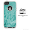 The Aqua Green Crumpled Paper Skin For The iPhone 4-4s or 5-5s Otterbox Commuter Case