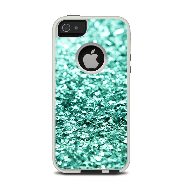 The Aqua Green Glimmer Apple iPhone 5-5s Otterbox Commuter Case Skin Set