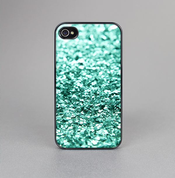 The Aqua Green Glimmer Skin-Sert Case for the Apple iPhone 4-4s