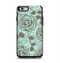 The Toned Green Vector Roses and Birds Apple iPhone 6 Otterbox Symmetry Case Skin Set