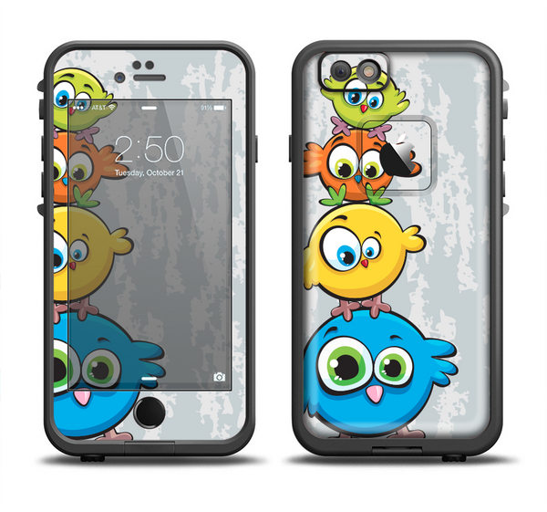 The Tower of Highlighted Cartoon Birds Apple iPhone 6 LifeProof Fre Case Skin Set