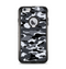 The Traditional Black & White Camo Apple iPhone 6 Plus Otterbox Commuter Case Skin Set