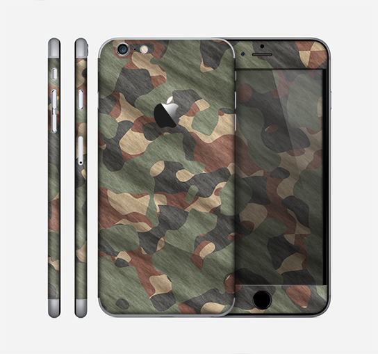 The Traditional Camouflage Fabric Pattern Skin for the Apple iPhone 6 Plus