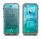 The Transparent Green & Blue 3D Squares Apple iPhone 5c LifeProof Fre Case Skin Set