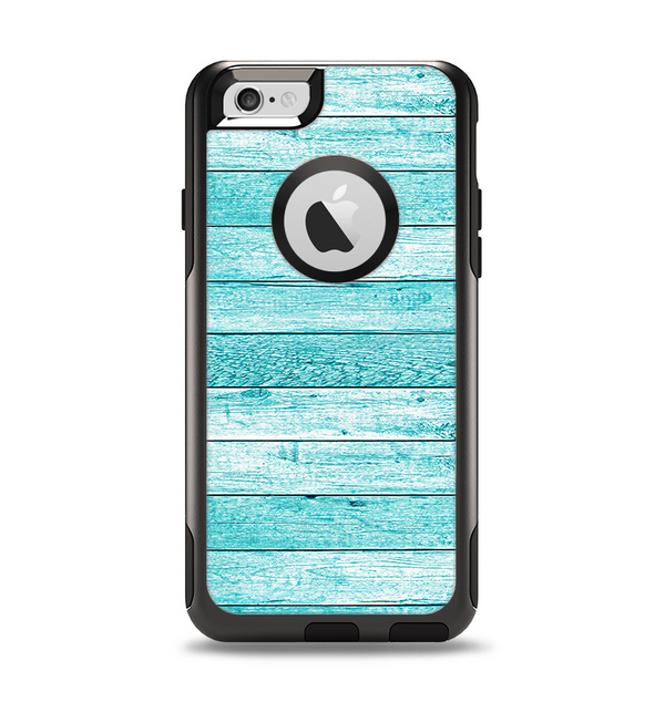 The Trendy Blue Abstract Wood Planks Apple iPhone 6 Otterbox Commuter Case Skin Set