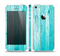 The Trendy Blue Abstract Wood Planks Skin Set for the Apple iPhone 5