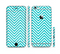 The Trendy Blue & White Sharp Chevron Pattern Sectioned Skin Series for the Apple iPhone 6