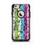 The Trendy Colored Striped Abstract Cube Pattern Apple iPhone 6 Otterbox Commuter Case Skin Set