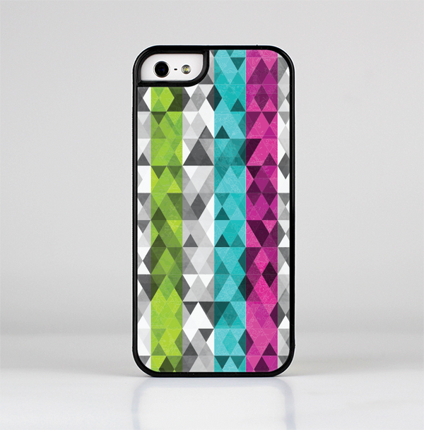 The Trendy Colored Striped Abstract Cube Pattern Skin-Sert for the Apple iPhone 5-5s Skin-Sert Case