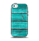 The Trendy Green Washed Wood Planks Apple iPhone 5c Otterbox Symmetry Case Skin Set