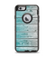 The Trendy Teal to White Aged Wood Planks Apple iPhone 6 Otterbox Defender Case Skin Set