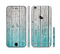 The Trendy Teal to White Aged Wood Planks Sectioned Skin Series for the Apple iPhone 6