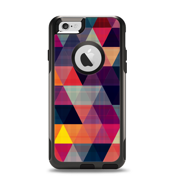 The Triangular Abstract Vibrant Colored Pattern Apple iPhone 6 Otterbox Commuter Case Skin Set