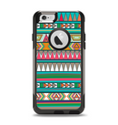 The Tribal Vector Green & Pink Abstract Pattern V3 Apple iPhone 6 Otterbox Commuter Case Skin Set