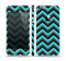 The Turquoise-Black-Gray Chevron Pattern Skin Set for the Apple iPhone 5