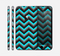 The Turquoise-Black-Gray Chevron Pattern Skin for the Apple iPhone 6 Plus