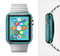 The Turquoise Blue Highlighted Fabric Full-Body Skin Kit for the Apple Watch