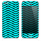 The Turquoise Chevron Wide Format V4 Pattern Skin for the iPhone 3, 4-4s, 5-5s or 5c