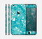 The Turquoise Fancy White Floral Design Skin for the Apple iPhone 6 Plus