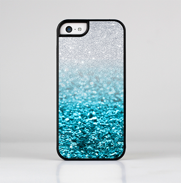 The Turquoise & Silver Glimmer Fade Skin-Sert for the Apple iPhone 5c Skin-Sert Case