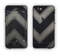 The Two-Toned Dark Black Wide Chevron Pattern Apple iPhone 6 Plus LifeProof Nuud Case Skin Set