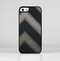 The Two-Toned Dark Black Wide Chevron Pattern Skin-Sert for the Apple iPhone 5-5s Skin-Sert Case