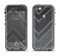 The Two-Toned Dark Black Wide Chevron Pattern V3 Apple iPhone 5c LifeProof Fre Case Skin Set