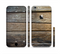 The Uneven Dark Wooden Planks Sectioned Skin Series for the Apple iPhone 6