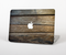 The Uneven Dark Wooden Planks Skin Set for the Apple MacBook Pro 15" with Retina Display