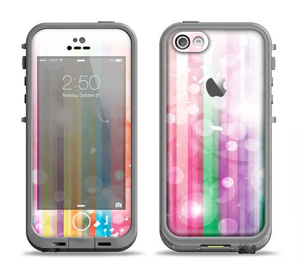The Unfocused Color Vector Bars Apple iPhone 5c LifeProof Fre Case Skin Set