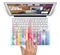 The Unfocused Color Vector Bars Skin Set for the Apple MacBook Pro 15" with Retina Display