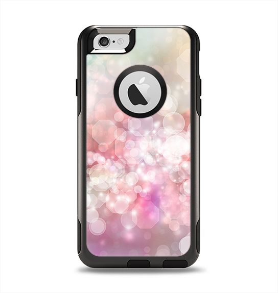 The Unfocused Pink Abstract Lights Apple iPhone 6 Otterbox Commuter Case Skin Set