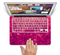 The Unfocused Pink Glimmer Skin Set for the Apple MacBook Pro 15" with Retina Display