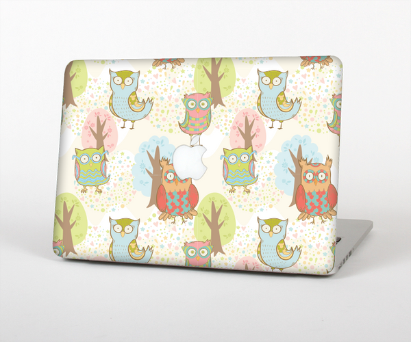 The Various Cartoon Owls Pattern Skin Set for the Apple MacBook Pro 15" with Retina Display