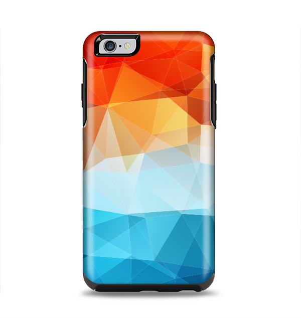 The Vector Abstract Shaped Blue-Orange Overlay Apple iPhone 6 Plus Otterbox Symmetry Case Skin Set