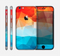 The Vector Abstract Shaped Blue-Orange Overlay Skin for the Apple iPhone 6
