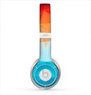 The Vector Abstract Shaped Blue-Orange Overlay Skin for the Beats by Dre Solo 2 Headphones