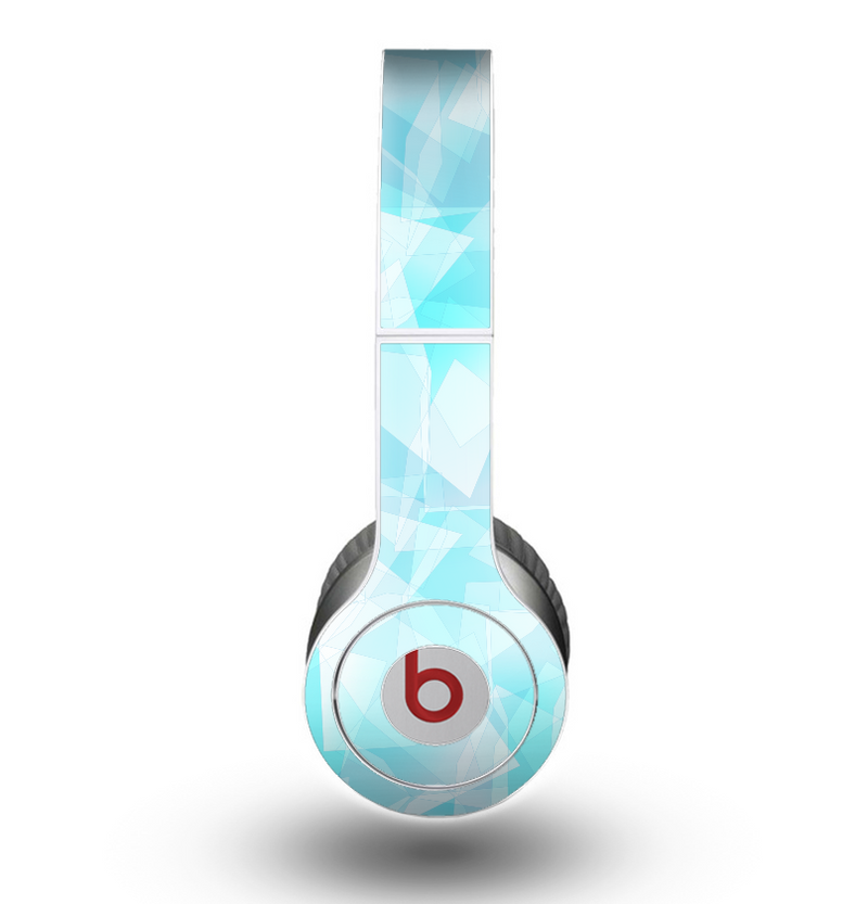 The Vector Abstract Shaped Blue Overlay Skin for the Beats by Dre Original Solo-Solo HD Headphones