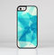The Vector Abstract Shaped Blue Overlay V2 Skin-Sert for the Apple iPhone 5-5s Skin-Sert Case