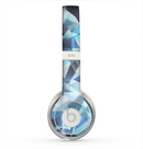 The Vector Abstract Shaped Blue Overlay V3 Skin for the Beats by Dre Solo 2 Headphones