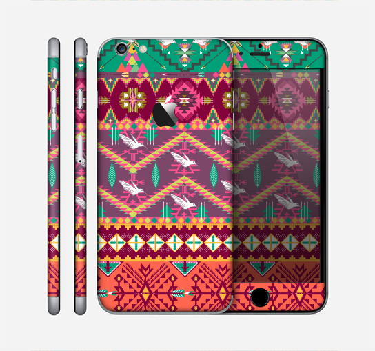 The Vector Aztec Birdy Pattern Skin for the Apple iPhone 6 Plus