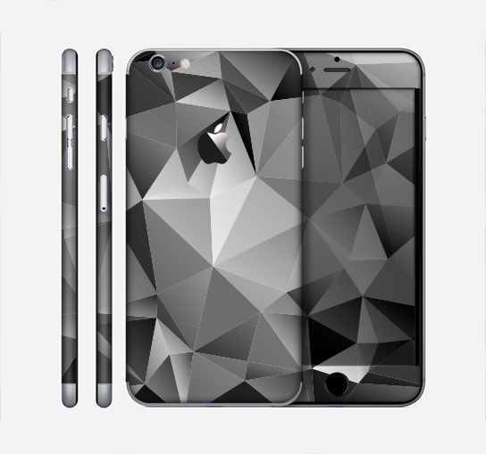 The Vector Black & White Abstract Connect Pattern Skin for the Apple iPhone 6 Plus