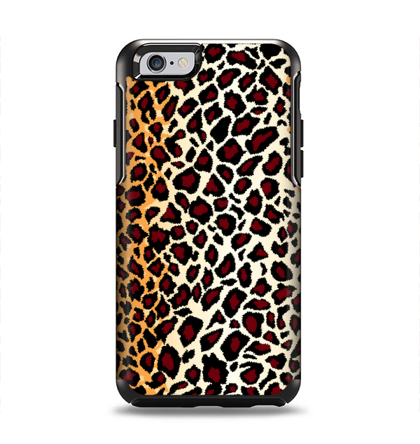 The Vector Brown Leopard Print Apple iPhone 6 Otterbox Symmetry Case Skin Set