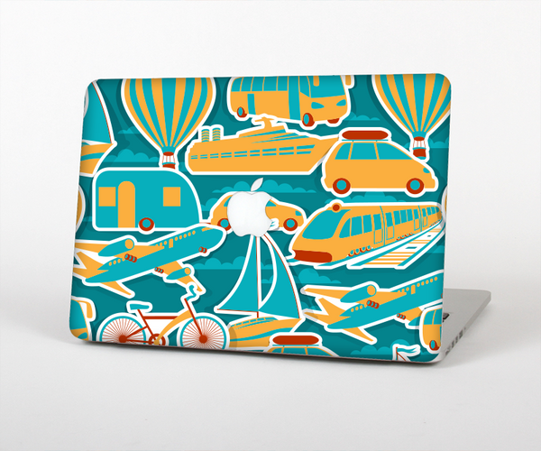 The Vector Colored Transportation Clipart Skin Set for the Apple MacBook Pro 15" with Retina Display