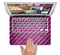 The Vector Grunge Purple Striped Skin Set for the Apple MacBook Pro 15" with Retina Display